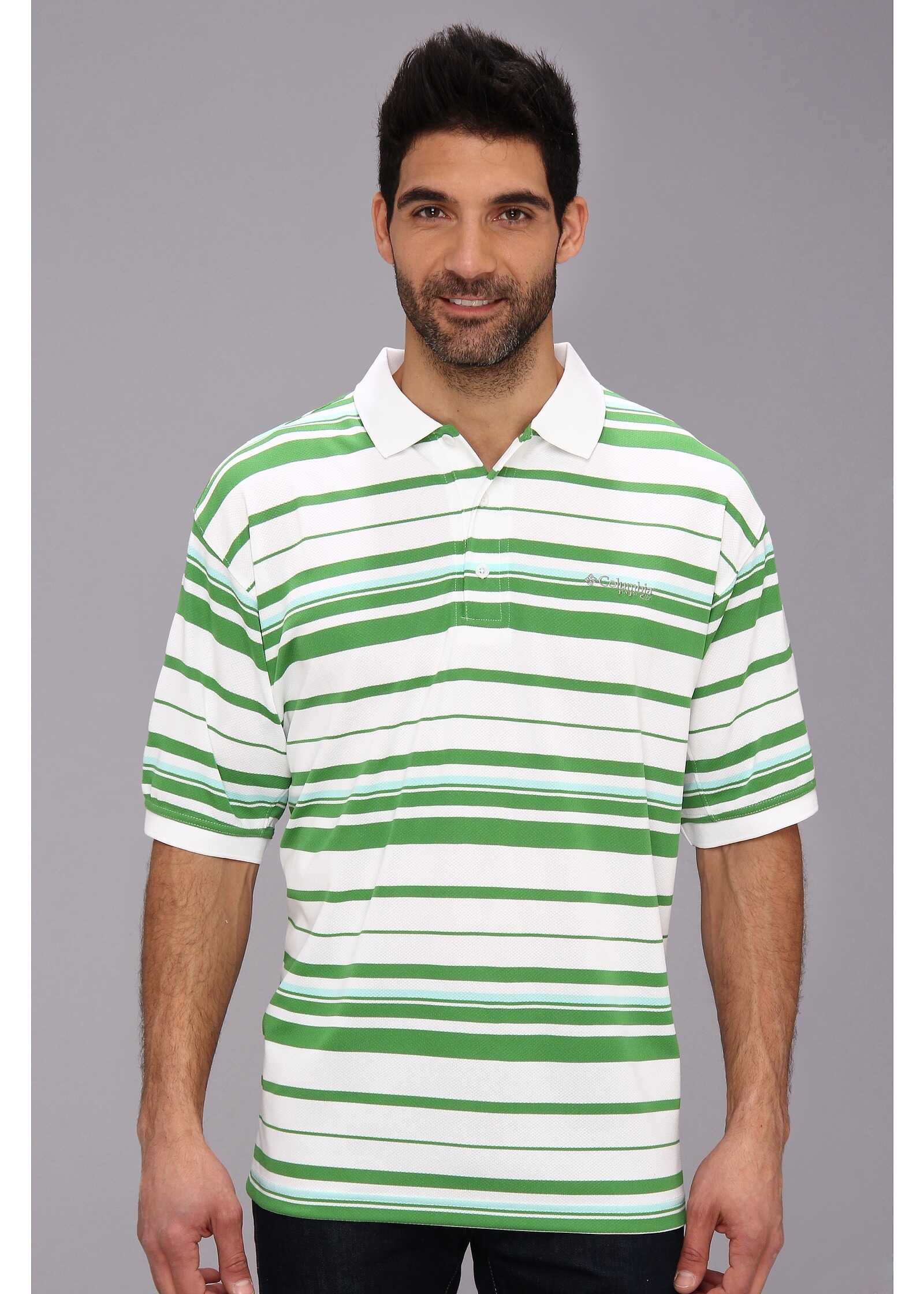 Tricou Columbia Super Cast™ S/S Polo Clean Green/Gulf Stream