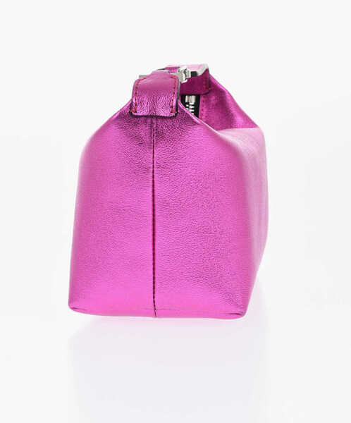 Genti de mana ERA Lam Leather Moon Handbag With Carabiner Detail Pink Femei (BM 19007416) 2