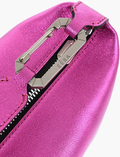 Genti de mana ERA Lam Leather Moon Handbag With Carabiner Detail Pink Femei (BM 19007416) 3
