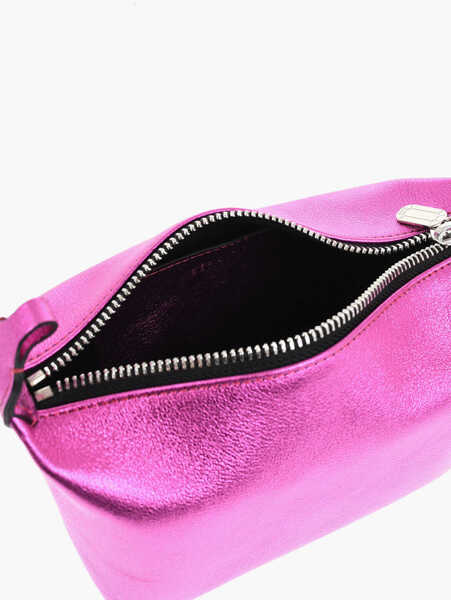 Genti de mana ERA Lam Leather Moon Handbag With Carabiner Detail Pink Femei (BM 19007416) 4
