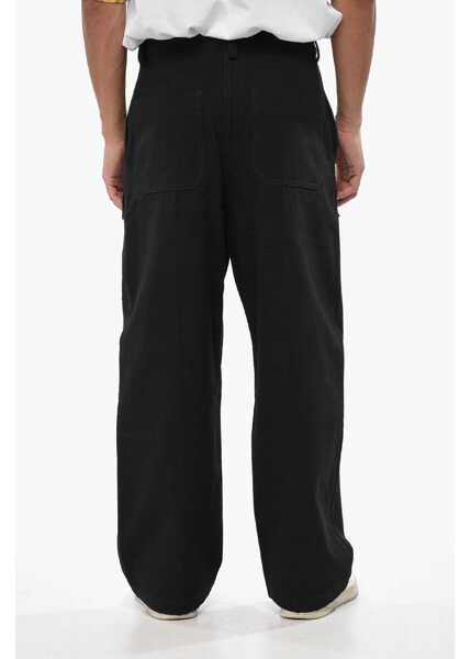 Pantaloni casual Valentino Garavani Wide Leg Cargo Pants Black Barbati (BM 19007575) 2