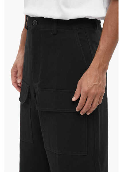 Pantaloni casual Valentino Garavani Wide Leg Cargo Pants Black Barbati (BM 19007575) 3
