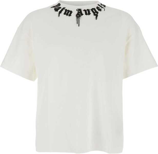 Tricouri Palm Angels T-Shirt With Print WHITE Barbati (BM 19007761) 1