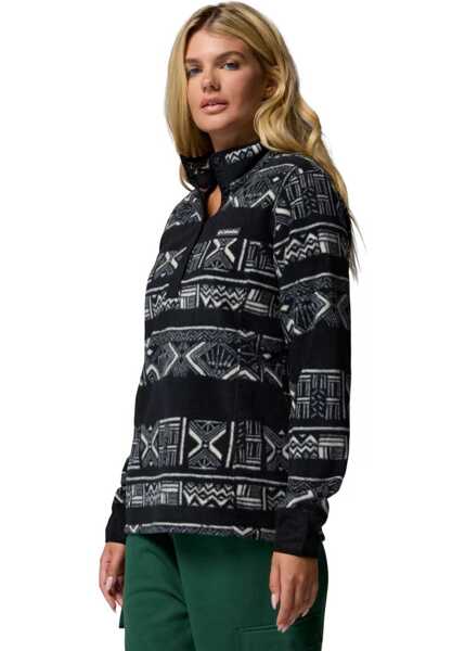 Pulovere casual Columbia Benton Spring Printed 1/2 Snap Black Femei (BM 19007800) 2