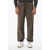 Lanvin Fleeced Cotton Joggers With Chevron Motif Side Band Brown