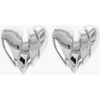 Cercei Silver-Effect Heart-Shaped Heartbreaker Earrings Femei