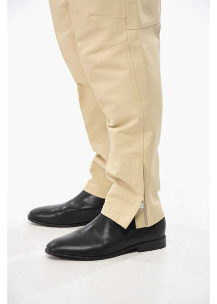Pantaloni casual Lanvin Lightweight Cotton Pants With Ankle Zip Beige Barbati (BM 19007917) 4