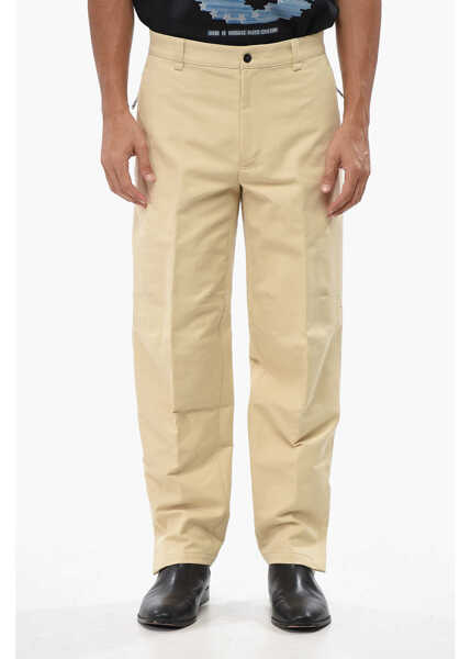 Pantaloni casual Lanvin Lightweight Cotton Pants With Ankle Zip Beige Barbati (BM 19007917) 1