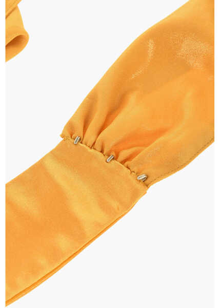 Esarfe Elisabetta Franchi Glittery Logoed Foulard Yellow Femei (BM 19007920) 3