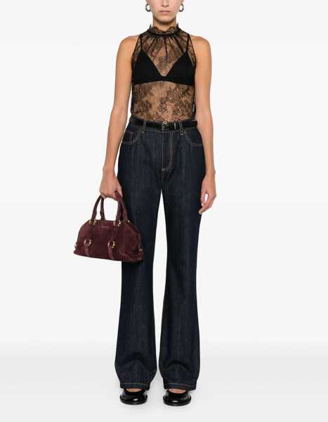 Topuri Alexander McQueen Sleeveless black Lace Top BLACK Femei (BM 19008052) 2