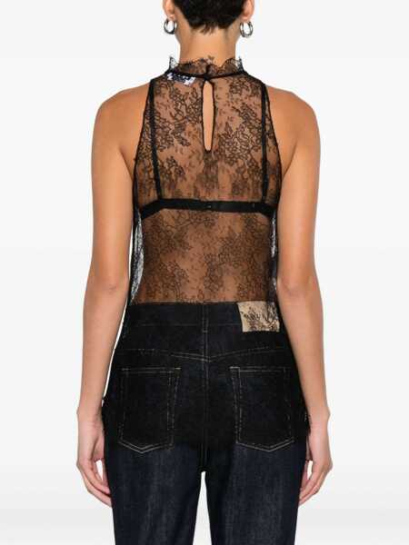 Topuri Alexander McQueen Sleeveless black Lace Top BLACK Femei (BM 19008052) 4