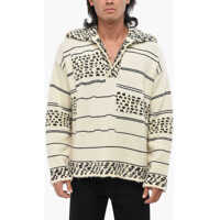 Tricouri Polo Cotton Blend Striped Jacquard Polo Neck Sweater Barbati