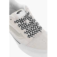 Incaltaminte Vans pentru Barbati - Sneakers Vans Suede Skool Low-Top Sneakers With Check Laces Beige Barbati (BM 19008112) - B-mall.ro