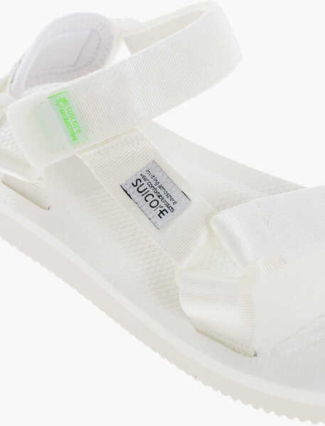 Sandale fara toc Suicoke Solid Color Fabric Depa Sandals White Fete (BM 19008172) 4