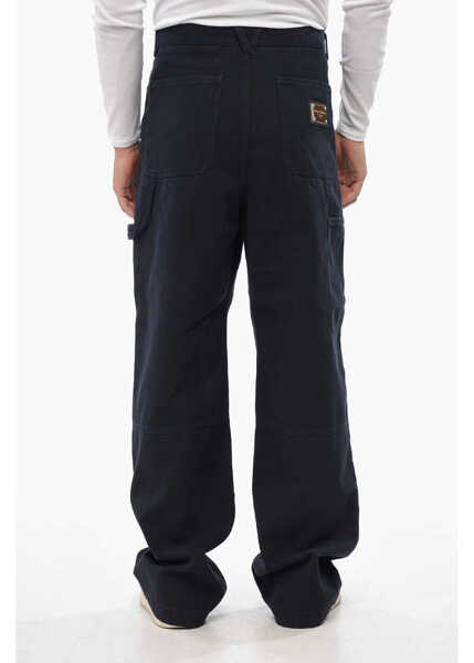 Pantaloni casual Dolce & Gabbana Straight Leg Chino Pants With Silver-Tone Logo Blue Barbati (BM 19008184) 4