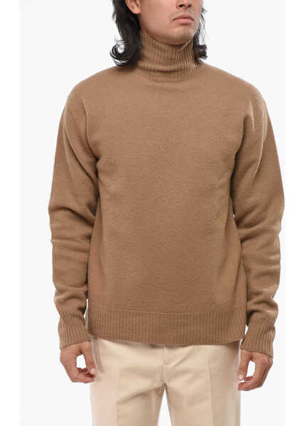 Pulovere Jil Sander Wool Turtleneck Sweater Brown Barbati (BM 19008304) 1