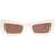 Off-White Solid Color Aurora Cat Eye Sunglasses White