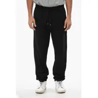 Pantaloni de trening Solid Color Fleeced Cotton Joggers With Elastic Waistband Barbati