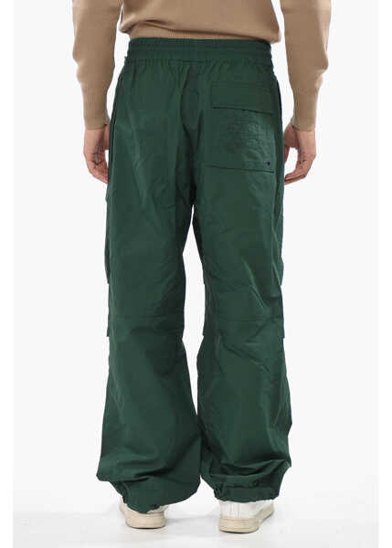Pantaloni casual Burberry Solid Color Nylon Pants With Elastic Waistband Green Barbati (BM 19008508) 2