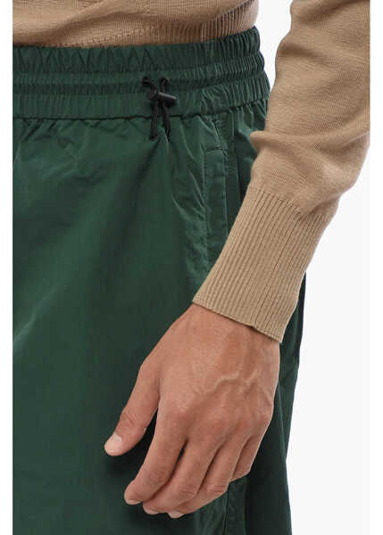 Pantaloni casual Burberry Solid Color Nylon Pants With Elastic Waistband Green Barbati (BM 19008508) 3