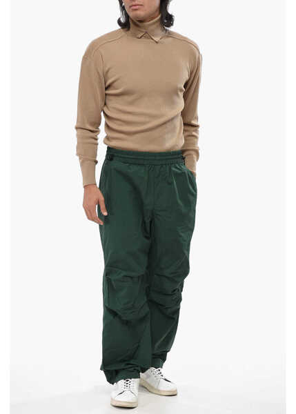 Pantaloni casual Burberry Solid Color Nylon Pants With Elastic Waistband Green Barbati (BM 19008508) 4