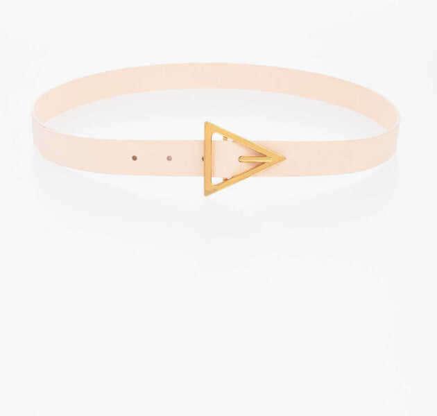 Curele Bottega Veneta Leather Triangle Blet With Gold Finished Buckle 25Mm Pink Femei (BM 19008517) 3