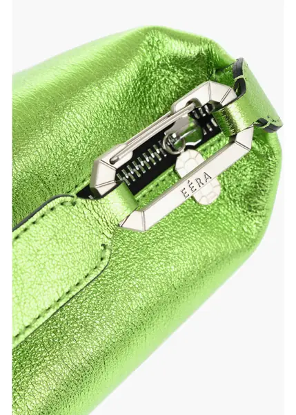 Genti de mana ERA Lam Leather Moon Handbag With Carabiner Detail Green Femei (BM 19008538) 3