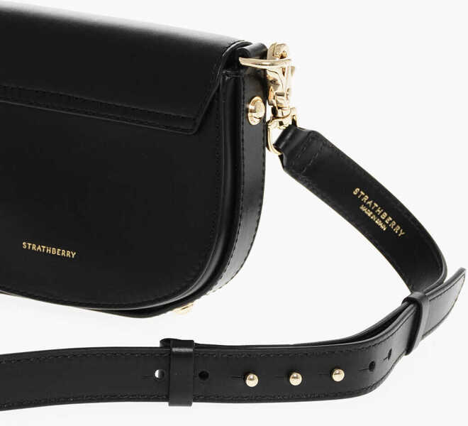 Genti de umar STRATHBERRY Leather Bay Shoulder Bag With Golden Effect Detail Black Femei (BM 19008547) 2