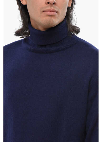 Pulovere Aspesi Wool Turtleneck Sweater Blue Barbati (BM 19010512) 3