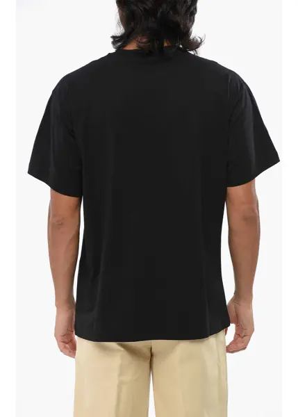 Tricouri Versace Jeans Couture Printed Crew-Neck T-Shirt Black Barbati (BM 19010521) 2