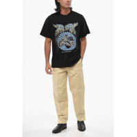 Tricouri Versace pentru Barbati - Tricouri Versace Jeans Couture Printed Crew-Neck T-Shirt Black Barbati (BM 19010521) - B-mall.ro