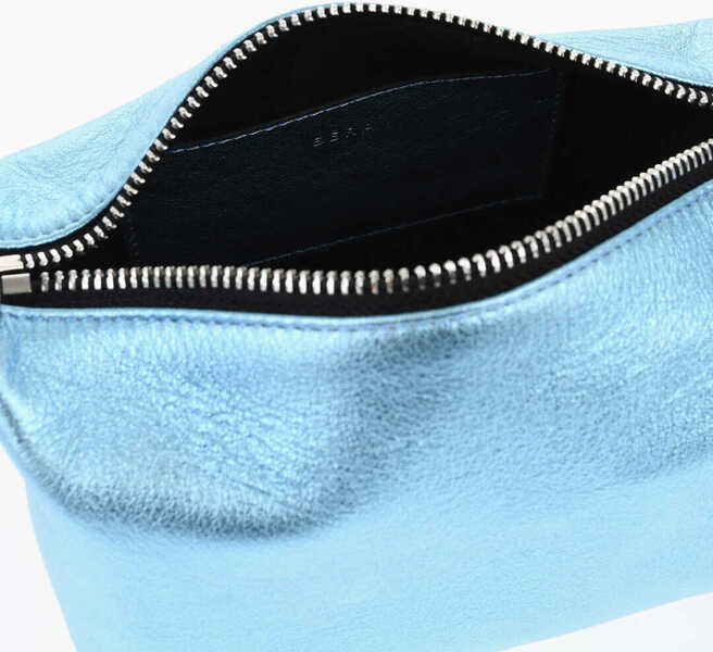 Genti de mana ERA Lam Leather Moon Handbag With Carabiner Detail Light Blue Femei (BM 19010536) 4