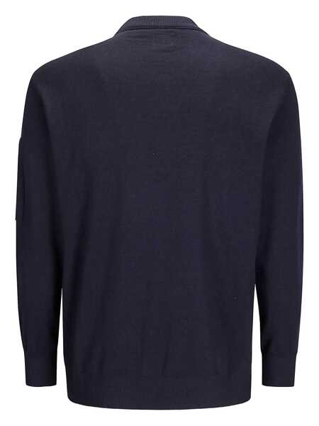 Pulovere C.P. Company C.P. Company Logo Wool Crewneck Sweater BLUE Barbati (BM 19010988) 2