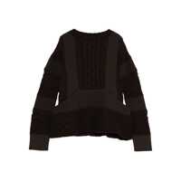 Camasi Sacai Wool Knit Pullover Clothing Femei