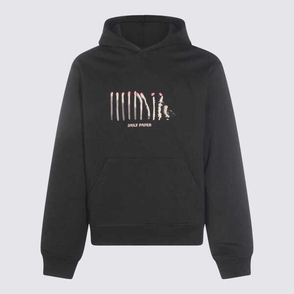 Pulovere DAILY PAPER Daily Paper Black Cotton Sweatshirt Black Barbati (BM 19011288) 1