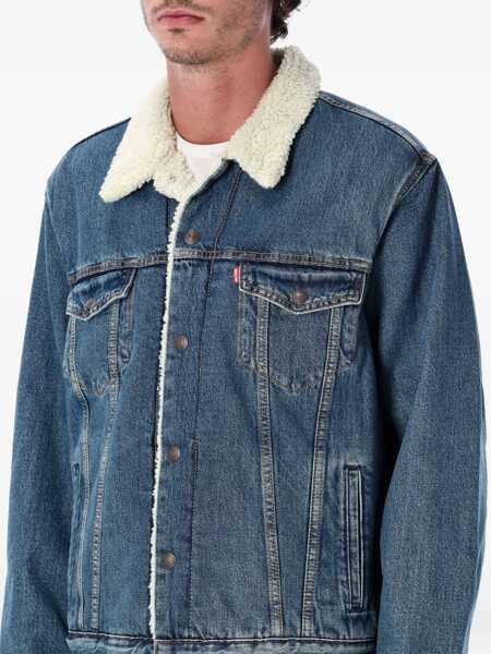 Geci Levis LeviS Denim Type Iii Sherpa Trucker Jacket MED BLUE Barbati (BM 19011390) 3