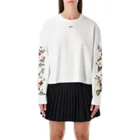 Tricouri Off-White Embroidered Floral Arrow Long-Sleeve T-Shirt Femei