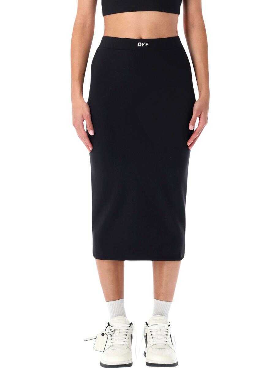Fuste Off-White Off-White Sleek Stretch Midi Skirt Black Femei (BM 19011744) 1