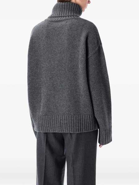 Pulovere RHEA COSTA Rhea Costa Heavy Grey Wool Turtleneck Sweater MID GREY Femei (BM 19011771) 2