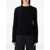 RHEA COSTA Rhea Costa Black Wool Cashmere Crewneck Sweater Black