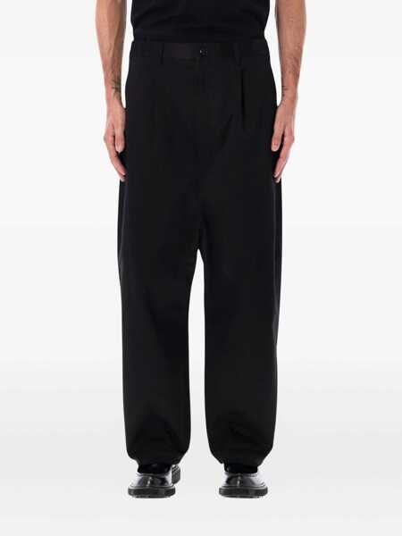 Pantaloni JUNYA WATANABE Junya Watanabe Wide-Leg Cotton Trousers Black Barbati (BM 19011942) 1