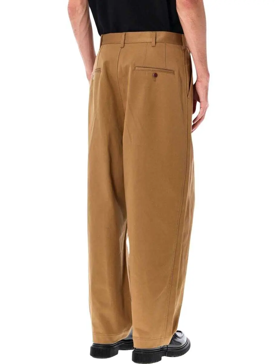 Pantaloni JUNYA WATANABE Junya Watanabe Wide-Leg Cotton Trousers Beige Barbati (BM 19011945) 2