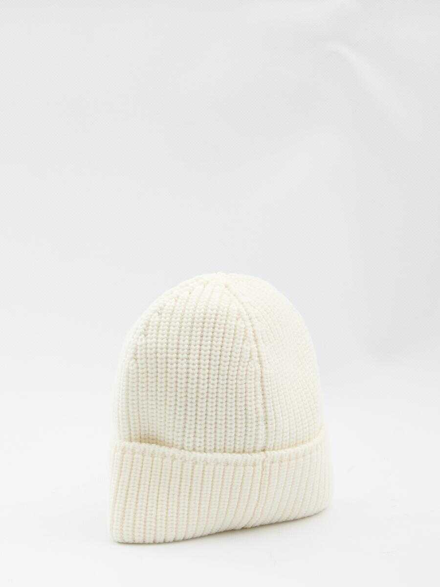 Sepci CANADA GOOSE Ribbed Wool Toque WHITE Barbati (BM 19012401) 2