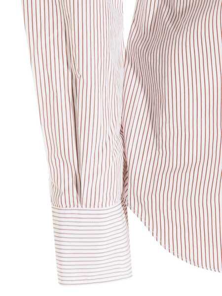 Camasi GLANSHIRT Glanshirt White And Brown Cotton Shirt MULTICOLOR Barbati (BM 19012422) 4