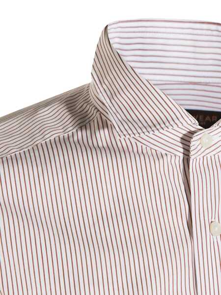 Camasi GLANSHIRT Glanshirt White And Brown Cotton Shirt MULTICOLOR Barbati (BM 19012422) 5