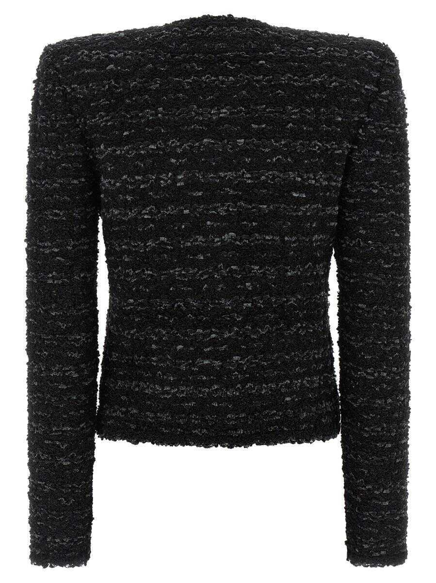 Geci Balmain Balmain Tweed Blazer Black Femei (BM 19013877) 2