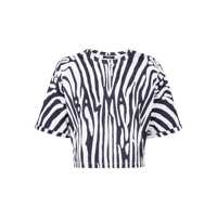 Tricouri Balmain Zebra Print Crop T-Shirt Clothing Femei