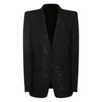 Geci Tom Ford Sequined Wool Blend Crepe Single Breasted Jacket Clothing Femei