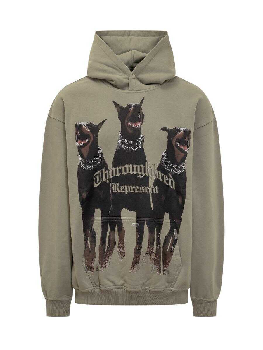 Bluze de trening REPRESENT Represent Represent Hoodie With Print GREEN Barbati (BM 19015416) 1