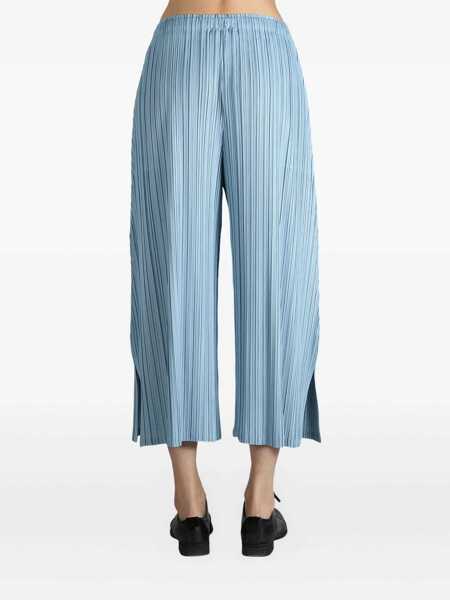 Pantaloni casual PLEATS PLEASE ISSEY MIYAKE Pleats Please Issey Miyake Trousers BLUE Femei (BM 19016034) 4